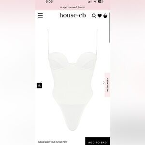 House Of CB Ivory bodysuit Size Large